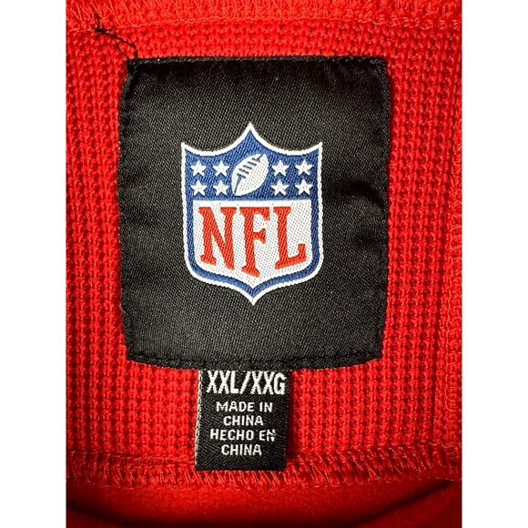 Tampa Bay Buccaneers NFL Fleece Thermal‎ Style Full Zip Hoodie Red Gray 2XL XXL - Picture 3 of 6